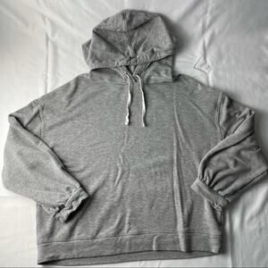 Madewell Miles Bubble-Sleeve Hoodie Sweatshirt Size M